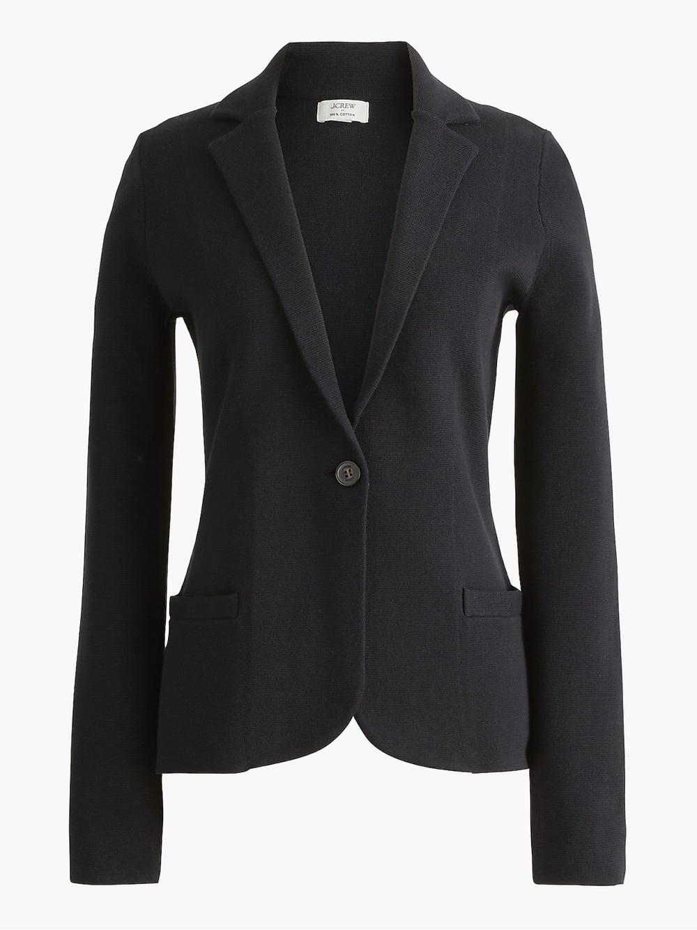 J. Crew Black Single-Button Knit Blazer